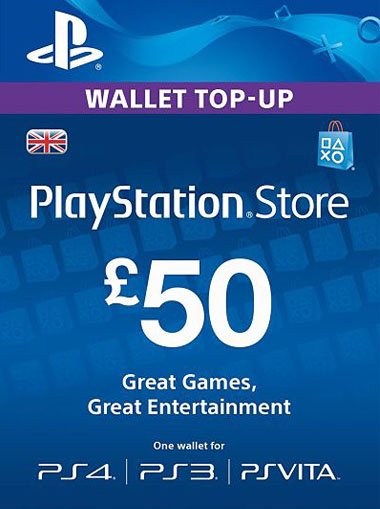 Playstation Network (PSN) Card £50 GBP cd key